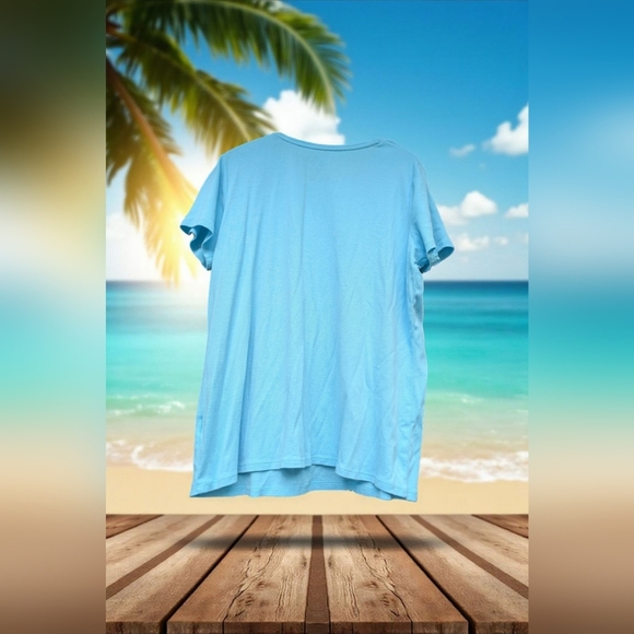 Croft & Barrow Essential Crewneck Tee Color: Blue Size:L (EUC) - Picture 6 of 8